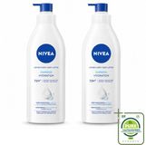 Nivea Lotion pour le corps Express avec pompe - Pour peau normale à sèche - 72 heures d'hydratation - 400 ml - Grand emballage - 2 pièces