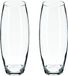 Atmosphera Bloemenvaas Rochelle - 2x - Ovaal model - Transparant - Glas - 26 x 11 cm