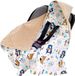 Inbaker Boho Animals Wikkeldeken, 100% katoen, 85 x 85 cm, Beige