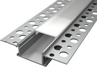 BES LED LED Strip Profiel - Brinton Profi - Aluminium - 2 Meter - 61.5x13.8mm - Inbouw Stuc/Tegel