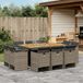 Prolenta Maison Exclusive Tuinset voor buiten, 11-delig, met kussens, grijs, van polyrotan
