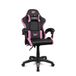 DRIFT GAMING DR35 - professionele stoel, kunstleer, gevoerde armleuningen, zuiger klasse 3, versterkte nylon sokkel, swingsstoel, in hoogte verstelbaar, lenden-/nekkussen, zwart/roze
