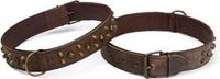 Beeztees Leren halsband Mohican - Bruin