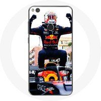 Maniacase Etui voor Huawei P8 Lite 2017 Formule 1 Max Verstappen F1 Coureur zwart rood en geel