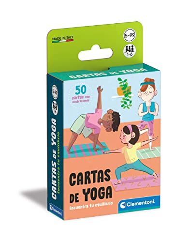 Clementoni - Deck spel yoga kaarten familie vlaggen, meerkleurig (55443)