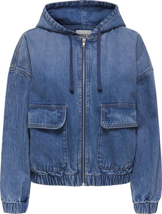 ONLY - ONLKENZIE L/S DNM JACKET AKM NOOS - Medium Blue Denim - Women's Denim Jacket - Size L