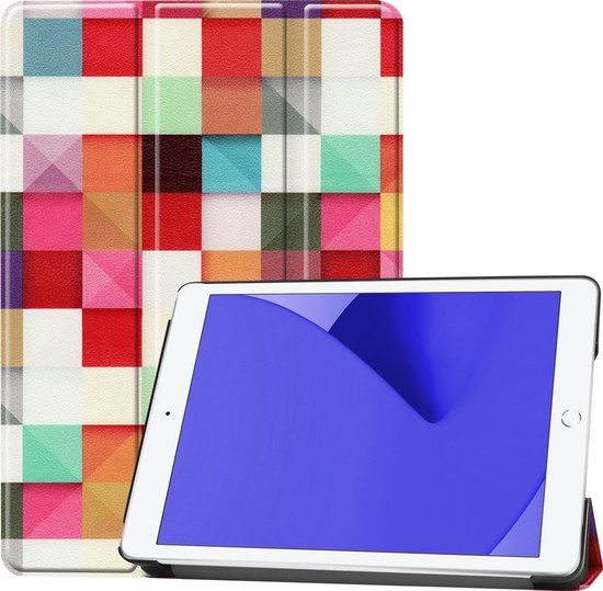 LUQ Hoes voor iPad 10.2" (2019/2020) - Book Case - Blokken