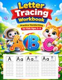 Letter Tracing Workbook: Practice Handwriting for Kids Ages 3–5 | Practice Uppercase & Lowercase Letters