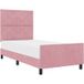 Maison Exclusive - Lit boxspring avec tête de lit Rosa 90 x 200 cm, velours