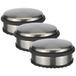 HI 6x stuks deurstoppers rond metaal 10 x 4 cm - Deurstop/deurvastzetter