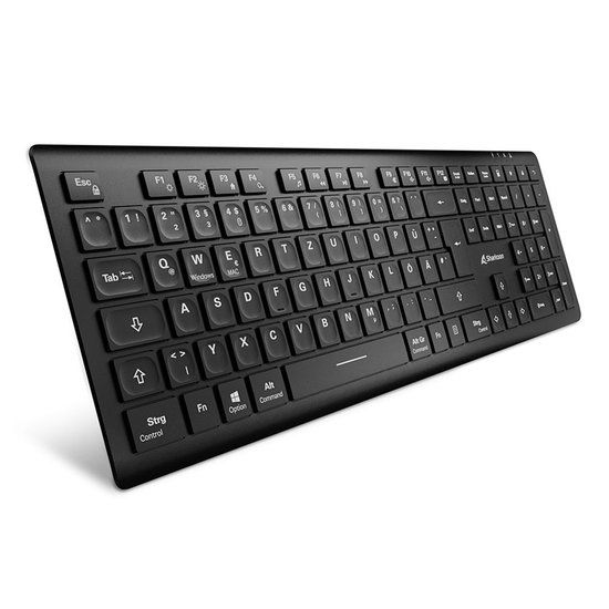 Sharkoon OfficePal K30W bk toetsenbord Thuis/Werk USB QWERTZ Duits Zwart