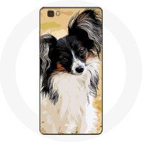 Maniacase Hoesje voor Huawei P8 Lite Continental vlinder spaniël hondenras