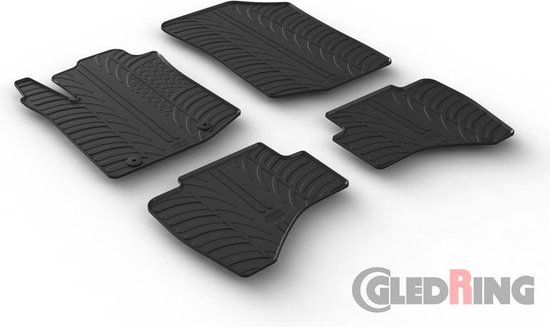 Gledring Rubbermatten Toyota Aygo 2014- (T Profiel 4-delig + Montageclips)