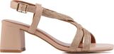 BiBi Lou Sandalen Dames Leer Blokhak 5 cm Rose Goud Maat 36