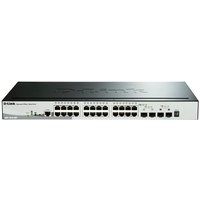Liderpapel D-Link DGS 1510-28P - Switch - L3 - intelligent - 24 x 10/100/1000 (PoE+) + 2 x Gigabit SFP + 2 x 10 Gigabit SFP+ - desktop, rack-uitvoering - PoE+ (193 W)