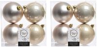 Decoris Kerstballen - 24 stuks - Licht Parel/Champagne - 10 cm - Kunststof
