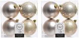 Decoris Kerstballen - 24 stuks - Licht Parel/Champagne - 10 cm - Kunststof