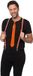partychimp Carnaval verkleedset bretels en stropdas - regenboog - oranje - volwassenen/unisex - feestkleding