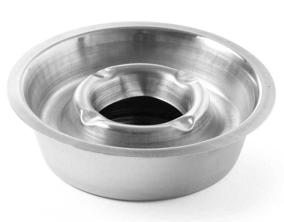 Hendi Asbak met Onderbak Zilver Rvs 140x40 mm