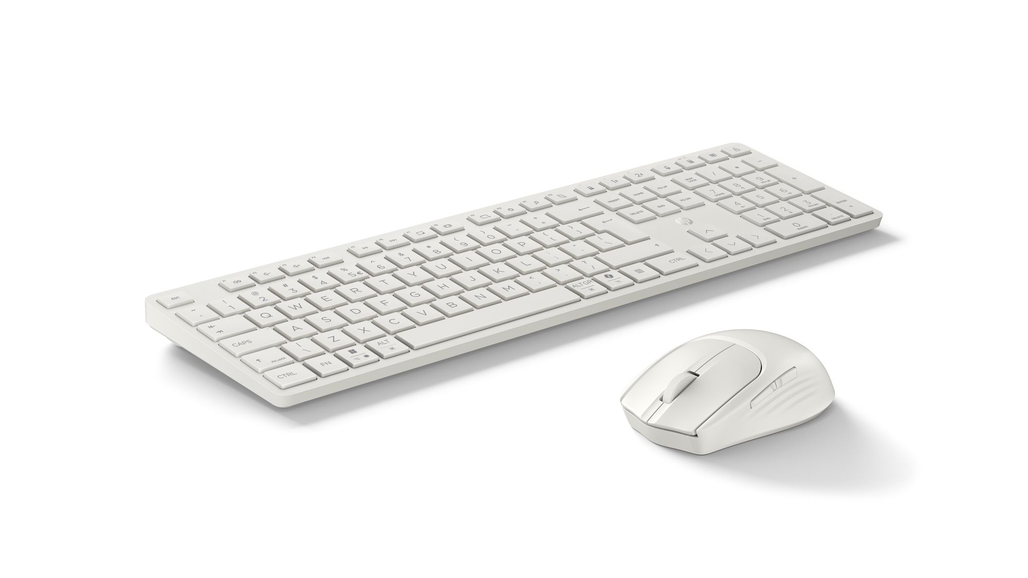 HP 490C multi-device dual-mode stille muis en toetsenbord combinatie - Bluetooth & 2.4GHz - Qwerty - ISO - Wit
