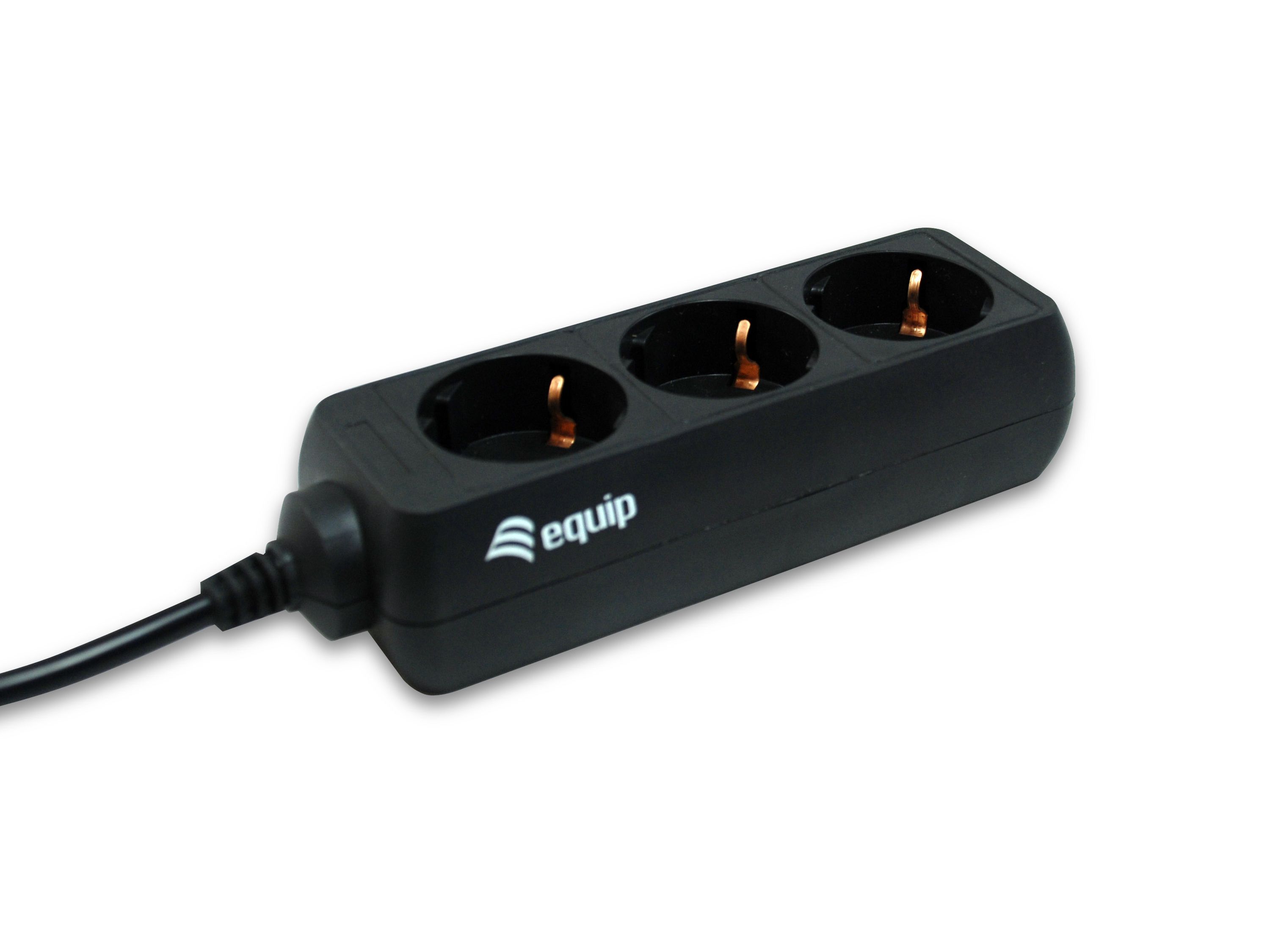 Equip 3-Outlet Power Strip - Black