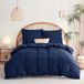 TRANKIELO® Dekbedovertrekset 220 x 240 cm - Bleu foncé