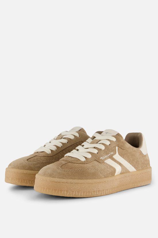 Tamaris Lage sneakers taupe suède 37