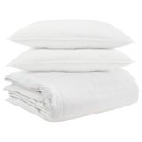 VidaXL Dekbed set met kussen 3 st wit donsveer