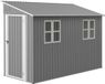 Sans marque Abri de jardin Métal - Abri de jardin Extérieur - Stockage extérieur Protéger - Conception adossée Avec fenêtres - 12 x 3 m - Gris
