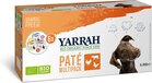 Yarrah Bio Hondenvoer Multipack Paté Graanvrij Kip - Kalkoen - Rund 6 x 150 gr