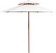 vidaXL Dubbeldekker parasol 270x270 cm houten paal crèmewit