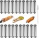 Tubes à cannoli 20 pièces, acier inoxydable, avec brosse de nettoyage