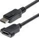 Startech DisplayPort Panel Mount Cable - Video / audio cable - DisplayPort (M) - DisplayPort (F) - 3 ft - molded latched - black