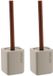 Tendance Toiletborstel London - 2x - Beige - Kunststof - H38 x D10 cm