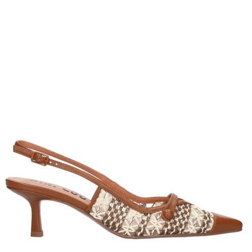 Bibi Lou leren slingback pumps cognac