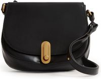 Ted Baker Leren Schoudertas Kkhayli Twist Lock Detail Zwart