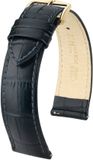 Hirsh Horlogeband Duke Zwart - Leer - 17mm