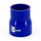 Bonrath Siliconen slang recht Reducer - Blauw - Lengte: 76mm - Ø70>51mm