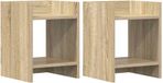 vidaXL Plantenstandaard 2 stuks Sonoma eiken 30 x 30 x 40 cm bewerkt hout