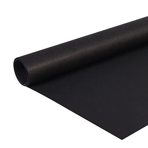 Clairefontaine 195729C - Een Rol Geribd kraftpapier - Kleur: Zwart - Afmetingen: 10x0,70m - 65g - Cadeauverpakking, DIY, Ambacht