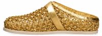 Marc Ellis Escarpins à bout ouvert, design tressé, or platine, chaussure élégante pour femme