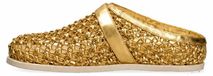 Marc Ellis Escarpins à bout ouvert, design tressé, or platine, chaussure élégante pour femme