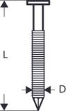 Bosch Accessories 2608200037 Nagel met ronde kop (papiergebonden) SN21RK Afmeting, lengte 75 mm 3000 stuk(s)