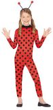 Fiestas Guirca Lieve Gestippelde Superheldin Ladybird - Meisje - Rood - Polyester - Maat 104