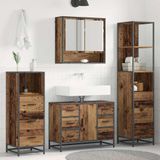 Maison Exclusive - Ensemble de meubles de salle de bain, 4 pièces, bois de récupération, 80 x 33 x 60 cm