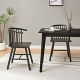 en.casa Eetkamerstoel Stami set van 2 zwart