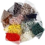 Creativ company Plastic Kralen, d: 6 mm, gatgrootte 1,5 mm, 10x40 gr, kleuren assorti