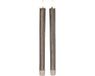 Anna's Collection LED dinerkaarsen - 2x st - zilver glimmend - 25 cm - met timer - 3D vlam