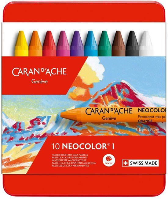 Caran d'Ache Neocolor I set 10 kleuren