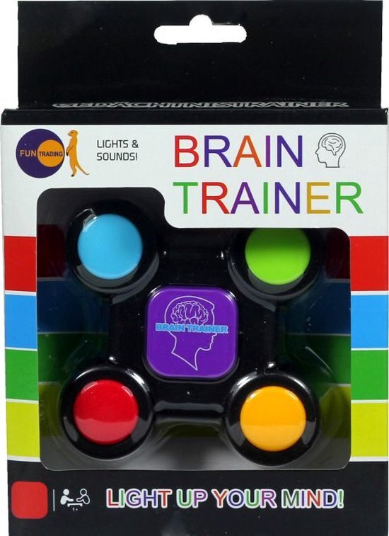 Funtrading 4802 Brain trainer, geheugen en educatief spel met licht en geluid, inclusief batterijen